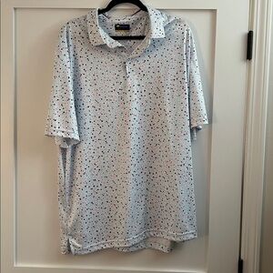 Jack Nicklaus Light Blue Floral Polo Shirt XXL